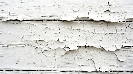 Poster - White wooden background with crackling effect High resolution Copy space Top view : Generative AI