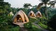 © Phoophinyo - Sustainable lodges in a tropical Asian landscape, built using bamboo and other renewable materials, offering travelers an eco-friendly experience close to nature