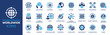 © Icons-Studio - Worldwide icon set. Containing world, international, global, earth, network, sphere and globe. Solid vector icons collection.