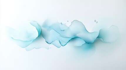 Wall Mural - artistic light blue watercolor background with organic textures and soft washes, creating a peaceful