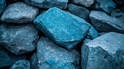 Aufkleber - Grey and blue stone background : Generative AI