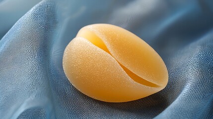 Poster - Fresh mango organic product on blue textile background Close up : Generative AI