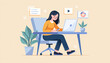 © YoungMok - Woman working alone at desk