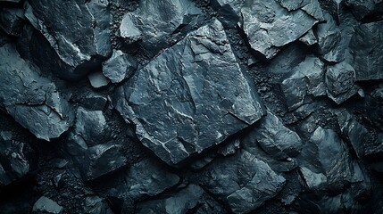 Poster - Dark grey brutal stone background : Generative AI