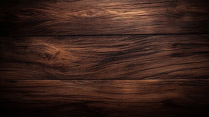 Leinwandbilder - Dark brown wooden background with high resolution Top view Copy space : Generative AI
