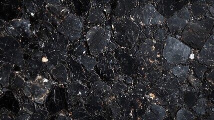 Fototapete - Natural black stone background pattern with high resolution Top view Copy space : Generative AI