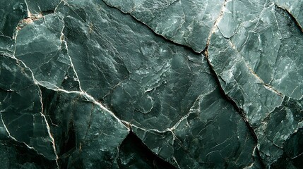 Poster - Green stone texture background Top view Copy space : Generative AI