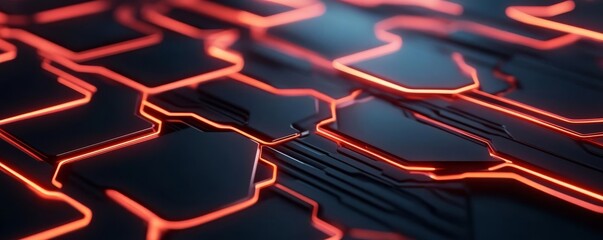Blockchain infrastructure, neon grid, abstract tech design, dark setting
