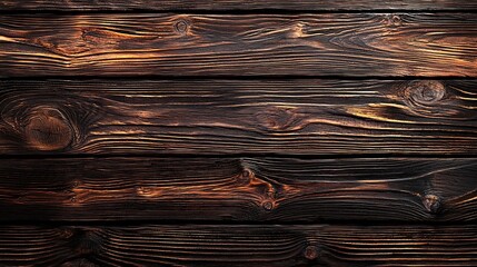 Leinwandbilder - Dark brown wooden background with high resolution Top view Copy space : Generative AI