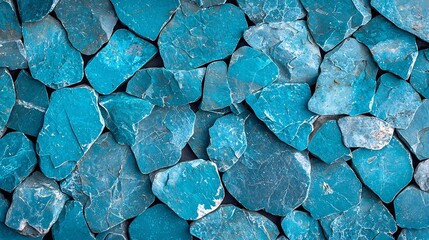 Fototapete - Turquoise blue stone background with high resolution Top view Copy space : Generative AI