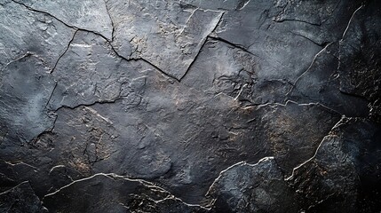 Poster - Dark grey brutal stone background : Generative AI