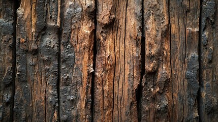 Aufkleber - Old wooden texture brown background Copy space : Generative AI