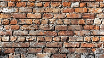 Aufkleber - Aged brick wall background Copy space : Generative AI