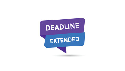 Wall Mural - Deadline extended Countdown number banner templates. time icon. Vector Illustration 