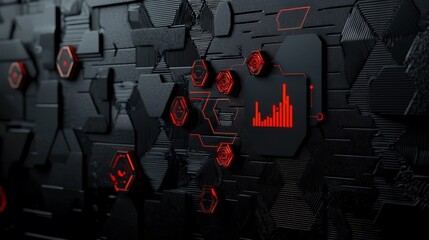Abstract tech background with hexagonal