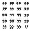 © ikkiae01 - A collection of quotation mark icons.  black quote mark. symbol of discussion or dialog sign. Clip art quotes mark element. white background