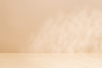 Aufkleber - Template with empty table and wall with natural shadow and sunny glare