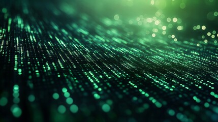 Green Binary Data Software Programming Code Abstract Background