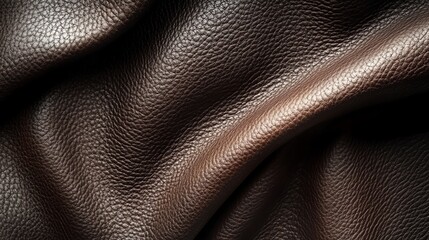 A close-up of brown leather texture.