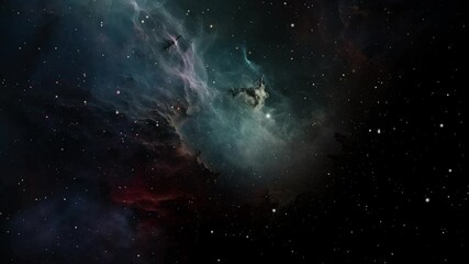 Wall Mural - space nebula loop 4K stock video