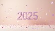 © Anna - Celebratory 2025 Year with Confetti on Pastel Background