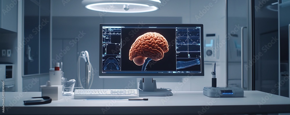 Mri Visualization Sophisticated MRI technology creates a 3D visualization of a brain scan ...