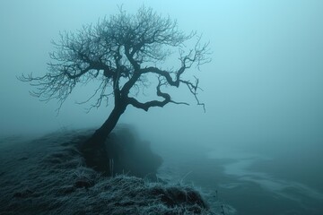 Spooky Dead Tree Silhouette for Horror-Themed Designs