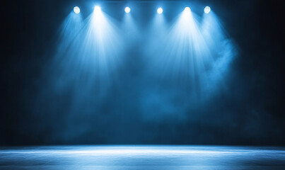 Wall Mural - spotlight on stage-generative ai