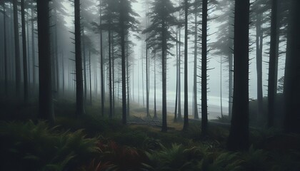  Fog in nature background