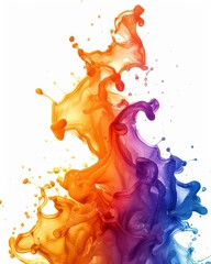 Wall Mural - A splash of vibrant colors. AI.