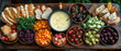 © ZOORY - Cheese Fondue with Bread, Olives, and Tomatoes: A Delicious Appetizer