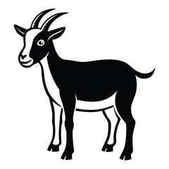 Sticker - Minimalist Goat Line Art Drawing.