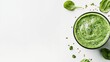 © Maria - A vibrant, healthy lifestyle banner for dieticians, showing a green smoothie in a glass with a clean white background.