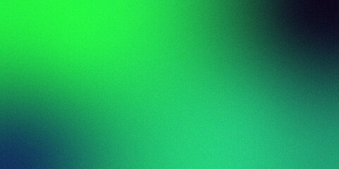 Fototapete - Abstract luxury gradient with glowing green grainy texture, enriched by rough grain, noise, and bright spots. Dark green and blue ombre effect creates a luminous, textured with subtle noise