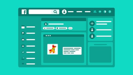 Wall Mural - social media animation, chat messages animation, social media post animation