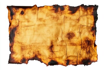 Burnt Parchment. Old Manuscript Background with Texture in Yellow Xanthous Color