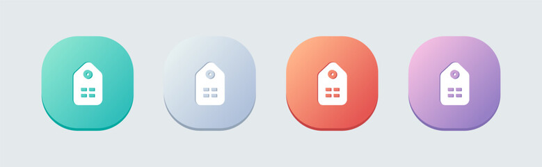 Category solid icon in flat design style. Collection signs vector illustration.