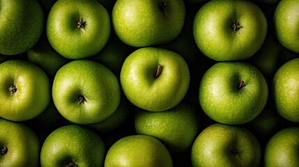 Apples that are fresh and green. a vibrant apple background. vivid, excellent image