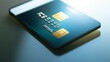 © Aris Suwanmalee - Close-up of a modern credit card showcasing a sleek design and chip technology on a reflective surface.