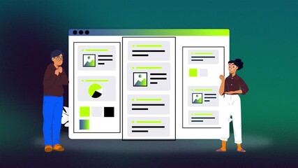 Wall Mural - web development concept, website backend coding using programming languages build web-based applicat