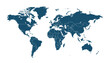 © Pavel - World map. Blue modern vector map. Silhouette map.