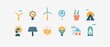 © Man - Colorful Icons for Renewable Energy and Sustainability
