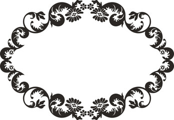 Wall Mural - Vector floral ornamental frame. Vintage oriental panel, great for wedding decorations, greeting cards, invitations, banners, vinyl and laser ready.