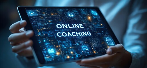 Online Coaching Concept on Tablet