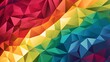 © Kartik - Colorful rainbow polygon background or vector frame. Rainbow colors