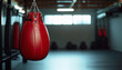 © Anna - Boxing bag hanging in gym, punching equipment for fight sport training, fitness and strength exercise