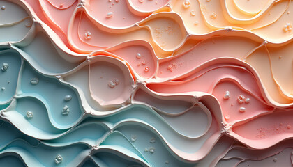 Wall Mural - seamless complex carving on plastic texture with realistic patterns and natural colors in soft light