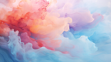 Wall Mural - Abstract art by the sea watercolor paint design wallpaper