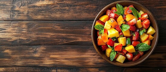 Fresh Fruit Salad in Bowl