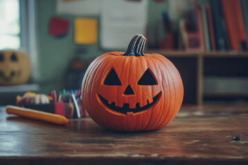 Wall Mural - Halloween event preparation made with generative AI
